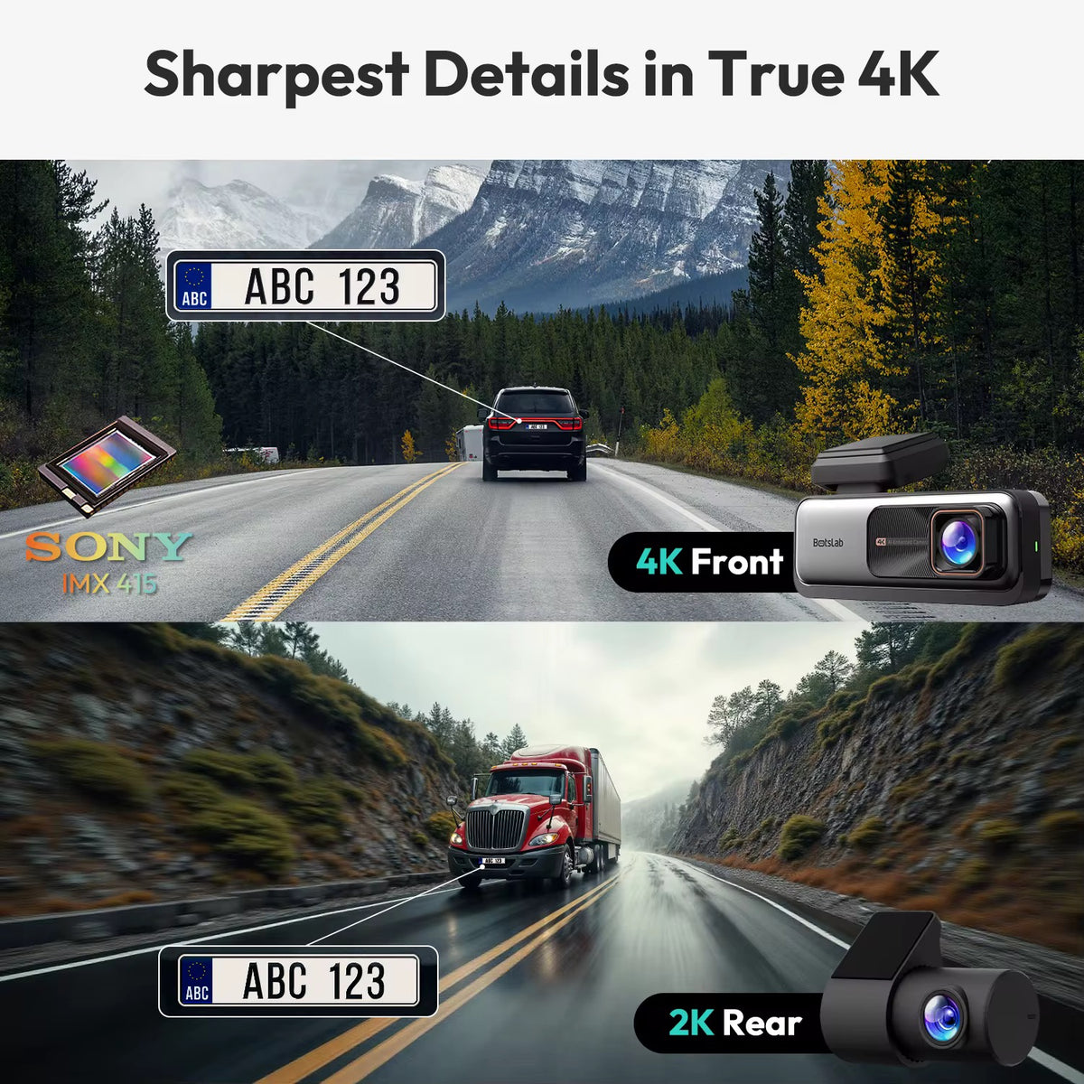 Dash Cam - BotsLab G980H PRO 4K frontal 2K trasera