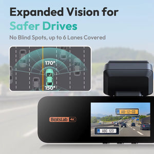 Dash Cam - BotsLab G980H PRO 4K frontal 2K trasera